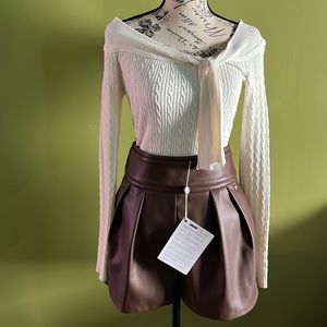 Souvenir Faux Leather Bermuda Shorts